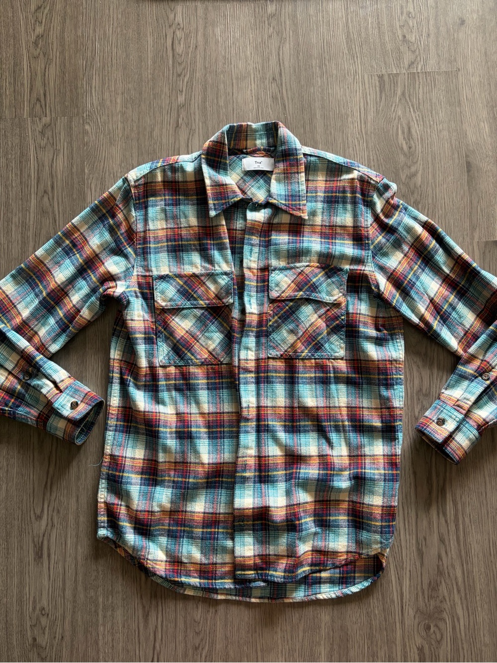 Aritzia Multi-Color Flannel Shirt
